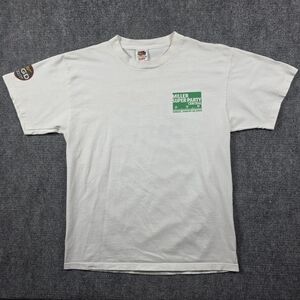 FRUIT OF THE LOOM 100% COTTON HEAVYWEIGHT T-SHIRT WHITE VINTAGE ADVERTISING